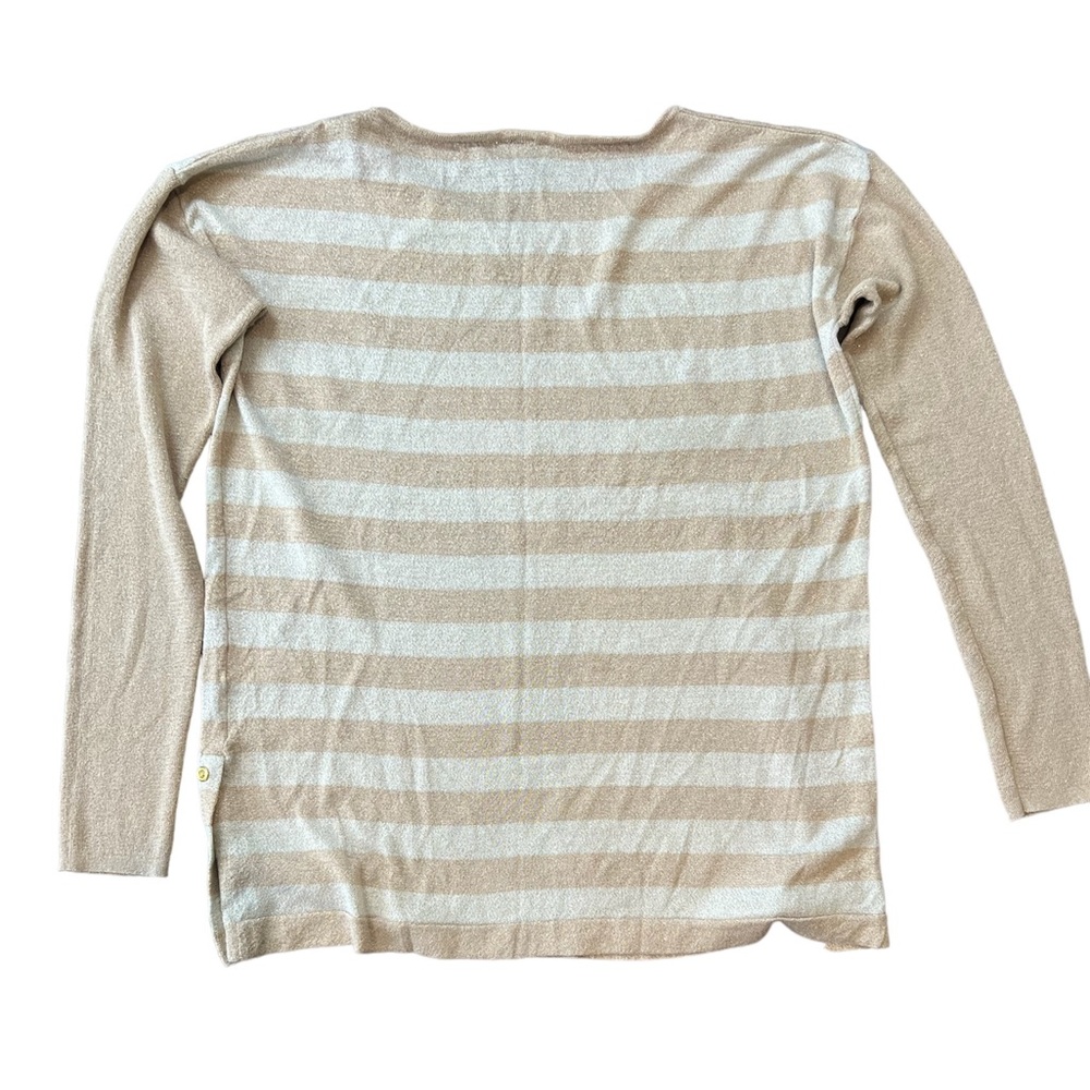 Dana Buchman gold strip knit blouse - Picture 2 of 6